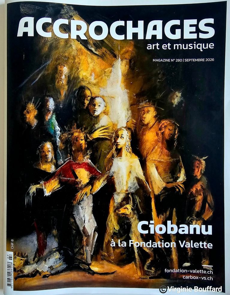 L&rsquo;exposition «réenchantement» est dans le magazine suisse «Accrochages art et musique» de septembre 2026.